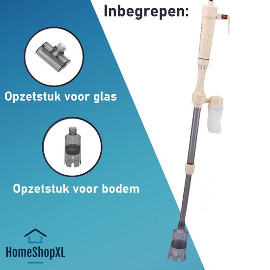 HSXL - Aquarium Stofzuiger voor Bodem - op Batterijen - Draadloos - Pomp - Elektrische Bodem reiniger - Aquarium schoonmaken