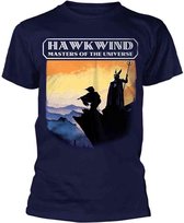 Hawkwind Heren Tshirt -S- Masters Of The Universe Blauw
