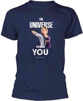 Doctor Who Heren Tshirt -XL- The Universe Blauw
