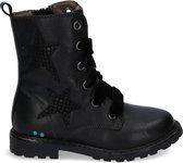 Bunnies JR 220861-589 Meisjes Biker Boots - Zwart - Leer - Veters