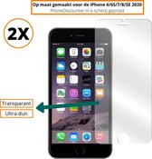 Fooniq Screenprotector Transparant 2x - Geschikt Voor Apple iPhone 6S/6/7/8/SE 2020