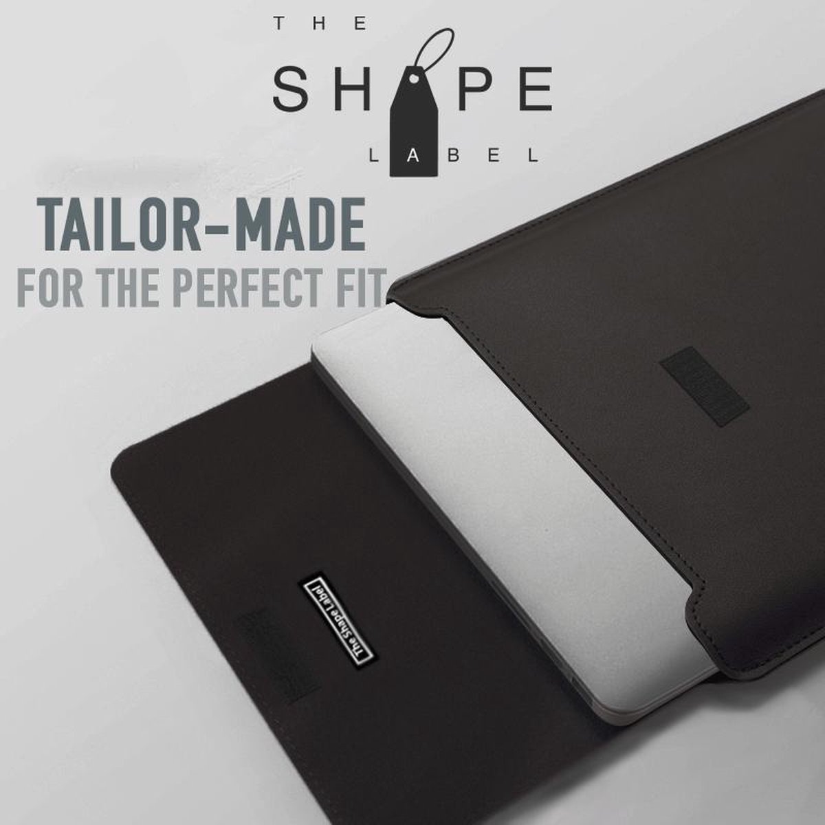 The Shape Label ™ - Housse en cuir pour ordinateur portable 12