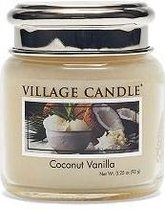 Village Candle Village Geurkaars Coconut Vanilla | boter vanille room kokos musk - mini jar