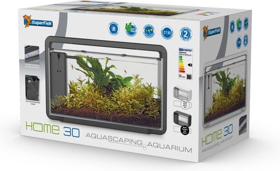 ② Aquarium cube Zen 30 (30L) - Superfish BLANC — Poissons