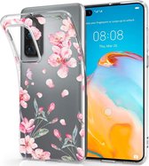 iMoshion Design voor de Huawei P40 hoesje - Bloem - Roze