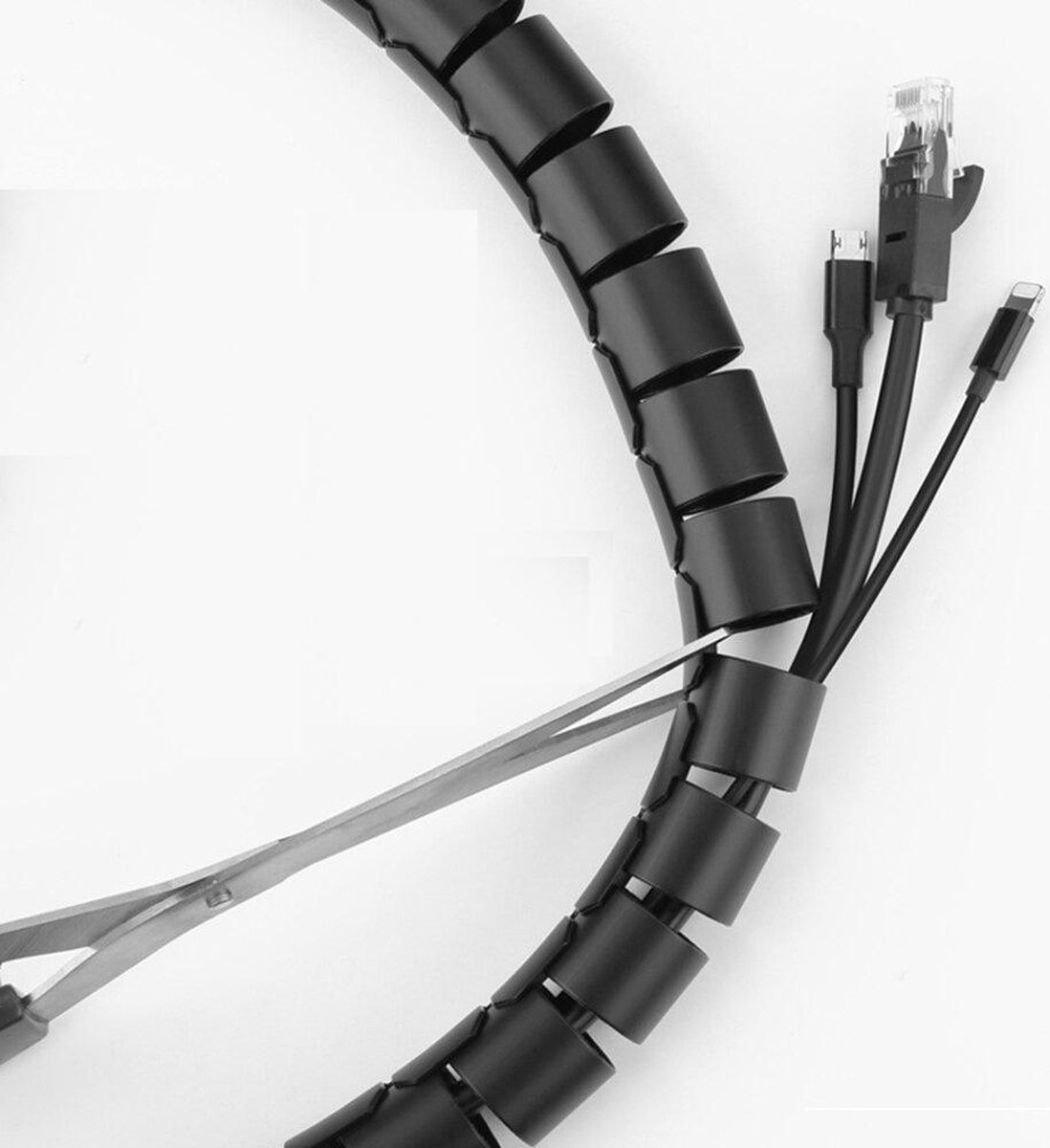 Tuyau de câble en spirale 3 mètres - Tuyau d'organisateur de gestion de  câble - Ruban