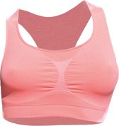 Iron-ic Sportbeha Dubbellaags Dames Polyamide/polyester Roze Mt M/l