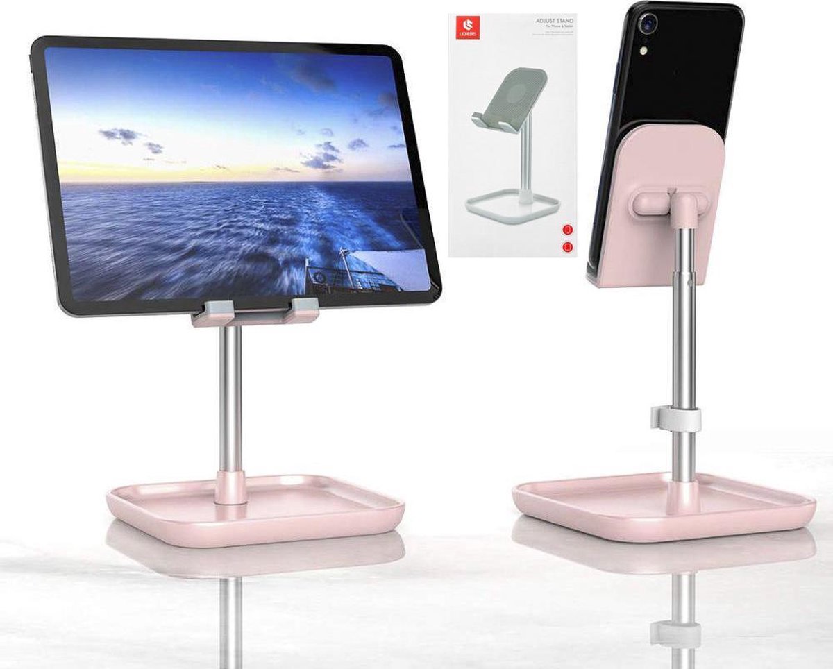 Universele Tablet & Telefoonhouder - Roze - Telefoon Houder - Universeel - Tablethouder - IPad - Tablet - Telefoon - Houder