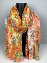 Sjaal met kleuren en bloemen