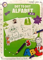 Toy Universe - Spelenderwijs leren - Educatief stickerboek - ''Dot to dot alfabet'' - Kleurboek - Oefenboek met stickers - Vanaf 4 jaar - Schoencadeautjes - Sinterklaas cadeau - Kerstcadeau