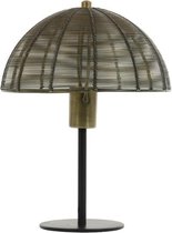 Light & Living Tafellamp 'Klobu' 25cm, antiek brons+mat zwart