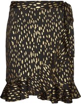 Vmgamma foil short wrap skirt exp ga Black/gold foil