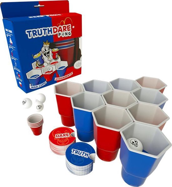 Bol Com Truthdarepong Drankspel Truth Or Dare Beer Pong Bier Pong Spel Red Cups