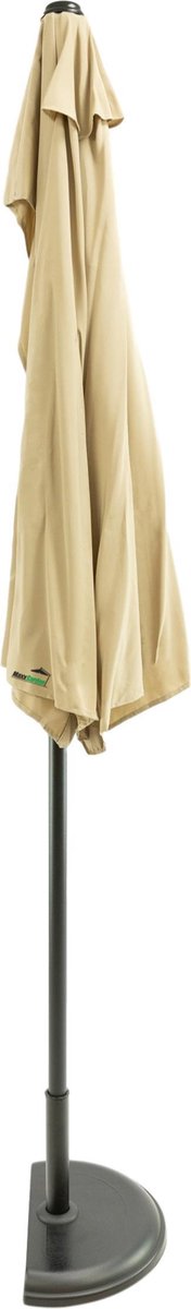 MaxxGarden Balkonparasol - Muurparasol - halfrond - Ø 270 cm - taupe - Set met extra voet