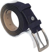 Riem Heren - Riem Dames - 3.5 cm - Paarsblauw Suede - Totale Riem Lengte 110 cm (Taillemaat tot 90 cm)