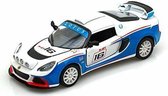 2012 Lotus Exige R-GT – Wit Kinsmart 1/36 - Modelauto - Schaalmodel - Modelauto  - Miniatuurauto - Miniatuur autos