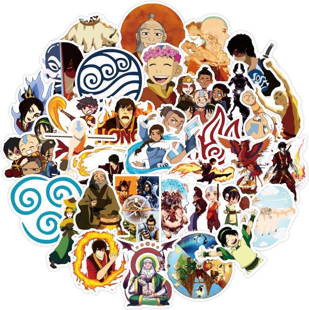 Avatar The Last Airbender Sticker mix 50 stuks