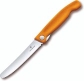 Couteau à tomates pliable Swiss Classic de Victorinox - 11 cm - Cartel - Oranje