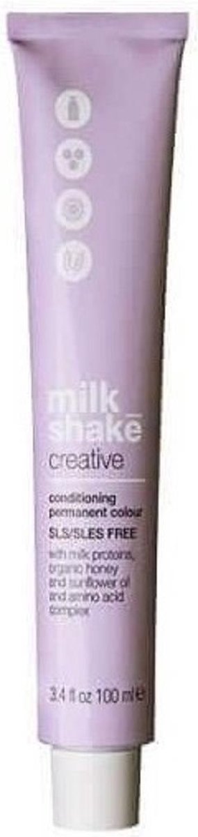 Vopsea Permanenta Milk Shake Creative 9.869br, Blond Luminos Deschis Fildes Roz, 100ml