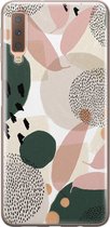 Samsung Galaxy A7 2018 hoesje siliconen - Abstract print - Soft Case Telefoonhoesje - Print / Illustratie - Multi