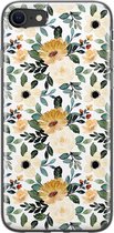 Leuke Telefoonhoesjes - Geschikt voor iPhone SE (2020) - Lovely flowers - Soft case - TPU - Geel