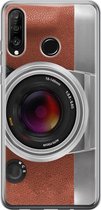 Huawei P30 Lite hoesje - Vintage camera - Soft Case Telefoonhoesje - Print / Illustratie - Bruin