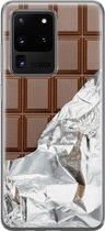 Samsung S20 Ultra hoesje - Chocoladereep | Samsung Galaxy S20 Ultra hoesje | Siliconen TPU hoesje | Backcover Transparant