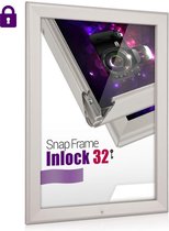 A4 Premium Kliklijst Mat Zilver - 32 mm - type Inlock-32