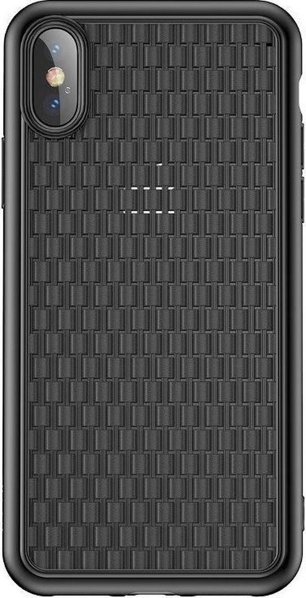 Baseus backcase met geweven materiaal - iPhone X/XS - Zwart