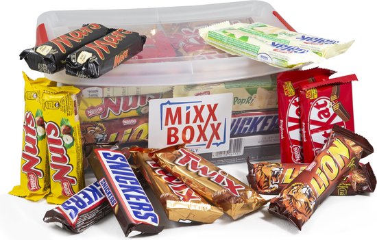 Lijkt op Komst gemak Chocolade Box met Chocoladerepen - 50 stuks - Lion, Twix, Nuts, Mars, Galak  Popri,... | bol.com