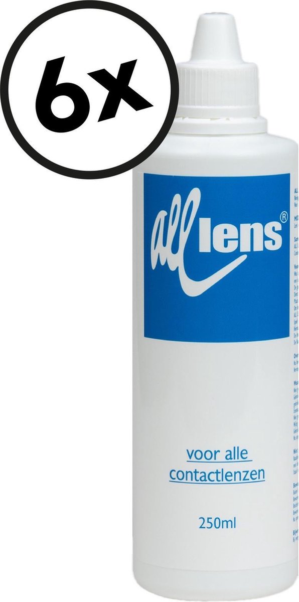 Goedkoopste All Lens lenzenvloeistof 6 x 250 ml - voor alle contactlenzen
