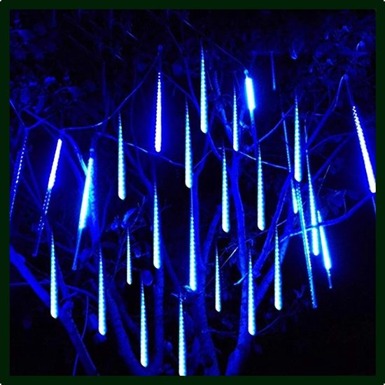 Voltronic Kerstverlichting Meteorenregen - 10 Sticks - 480 LEDS - Blauw | bol.com
