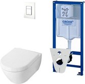 Villeroy en Boch Subway 2.0 DirectFlush softclose toiletset met Grohe reservoir en bedieningsplaat wit