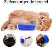 Zelf borstel voor katten - Zelf verzorgende borstel op wand, pilaar of tafelpoot voor katten
