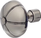 Intensions Classic roede eindknop pompoen - 28 mm - 2 stuks - oud zilver