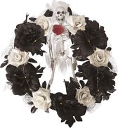 Halloween Bloemenkrans Skelet met Licht