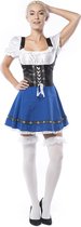 Oktoberfest Dress Ladies | Robe tyrolienne Femme | Dirndl Sylvia | Bleu | Taille M / 38