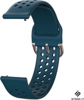 Siliconen Smartwatch bandje - Geschikt voor  Huawei Watch GT siliconen bandje met gaatjes - rock green - 42mm - Strap-it Horlogeband / Polsband / Armband