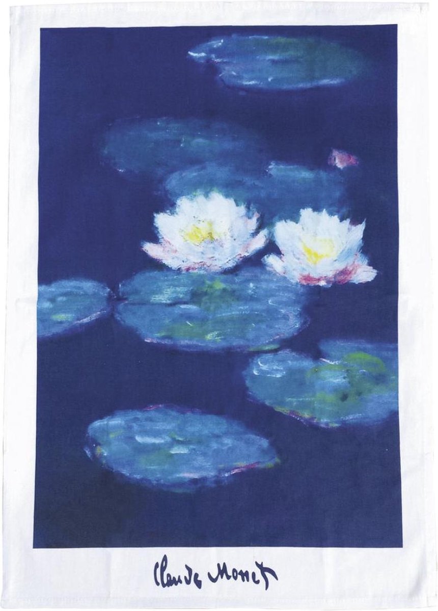 Theedoek kunstwerk Water lelies van Claude Monet