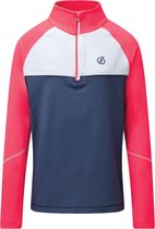 Dare 2b Thermoshirt - Maat 140  - Unisex - roze/donker blauw/wit