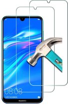 Screenprotector Glas - Tempered Glass Screen Protector Geschikt voor: Huawei Y7 2019  - 2x