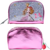 Rita's Wonderland Etui Meisjes 21 X 7 Cm Polyester Roze/zilver