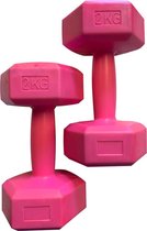 Bol.com Dumbbells - Set van 2x 2kg - Roze aanbieding