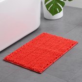 Living Luxe badmat CHECKO Red – 43 x 61 cm - rood - douchemat - badmatten -... | bol.com