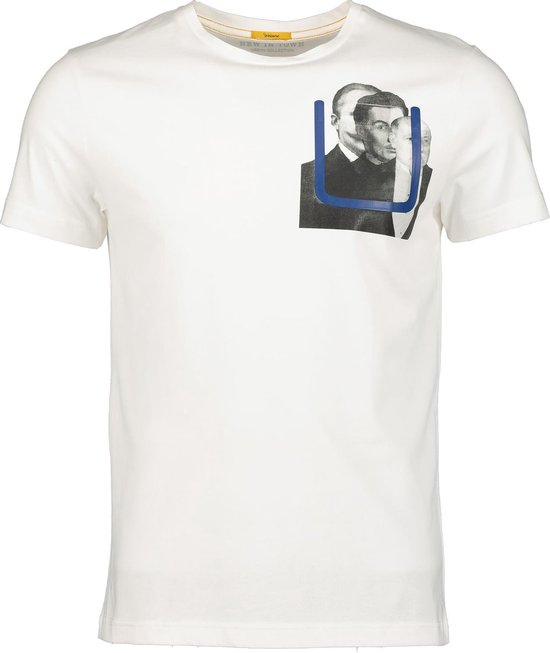 New In Town T-shirt - Slim Fit - Creme - L | bol.com