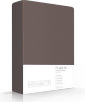 Excellente Flanel Hoeslaken Lits-jumeaux Extra Breed Taupe | 200x200 | Ideaal Tegen De Kou | Heerlijk Warm En Zacht