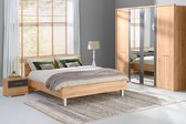 Beter Bed bed Portland met lattenbodems en matras - 140 x 200 cm - Balkeneiken