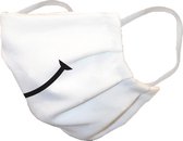 Mondkapje - mondmasker 100% katoen, dubbellaags, filter toepasbaar, trendy print Smiley