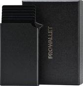 ProWallet Cardprotector - Pasjeshouder Zwart - 7 Pasjes - RFID Creditcardhouder - Uitschuifbaar - Geschikt voor Mannen en Vrouwen - Inclusief Luxe Cadeaubox