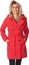 Rachel trench coat dot red/white-XL